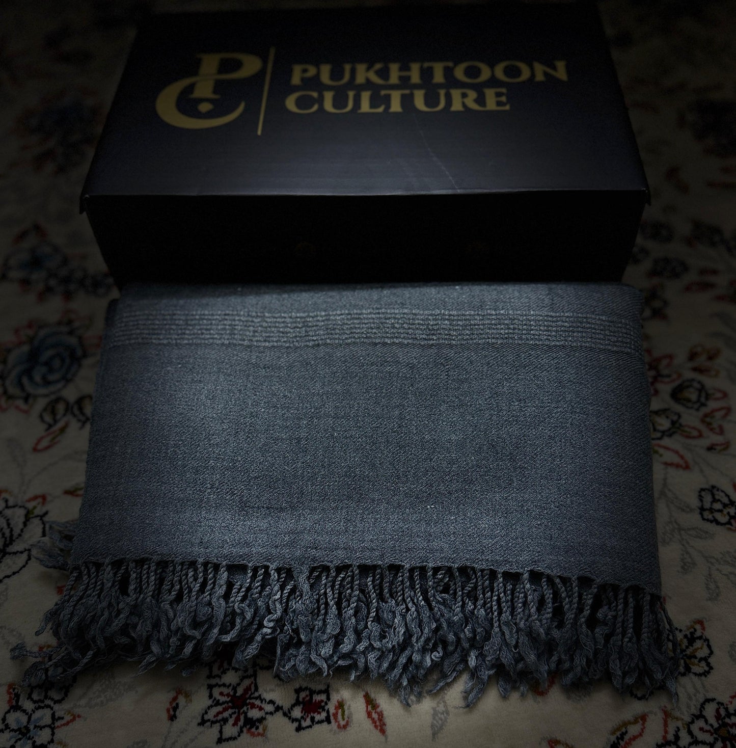 Grey Shawl For Men (Pure Wool)