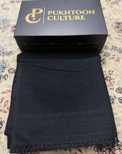Black Shawl For Men (Pure Wool)