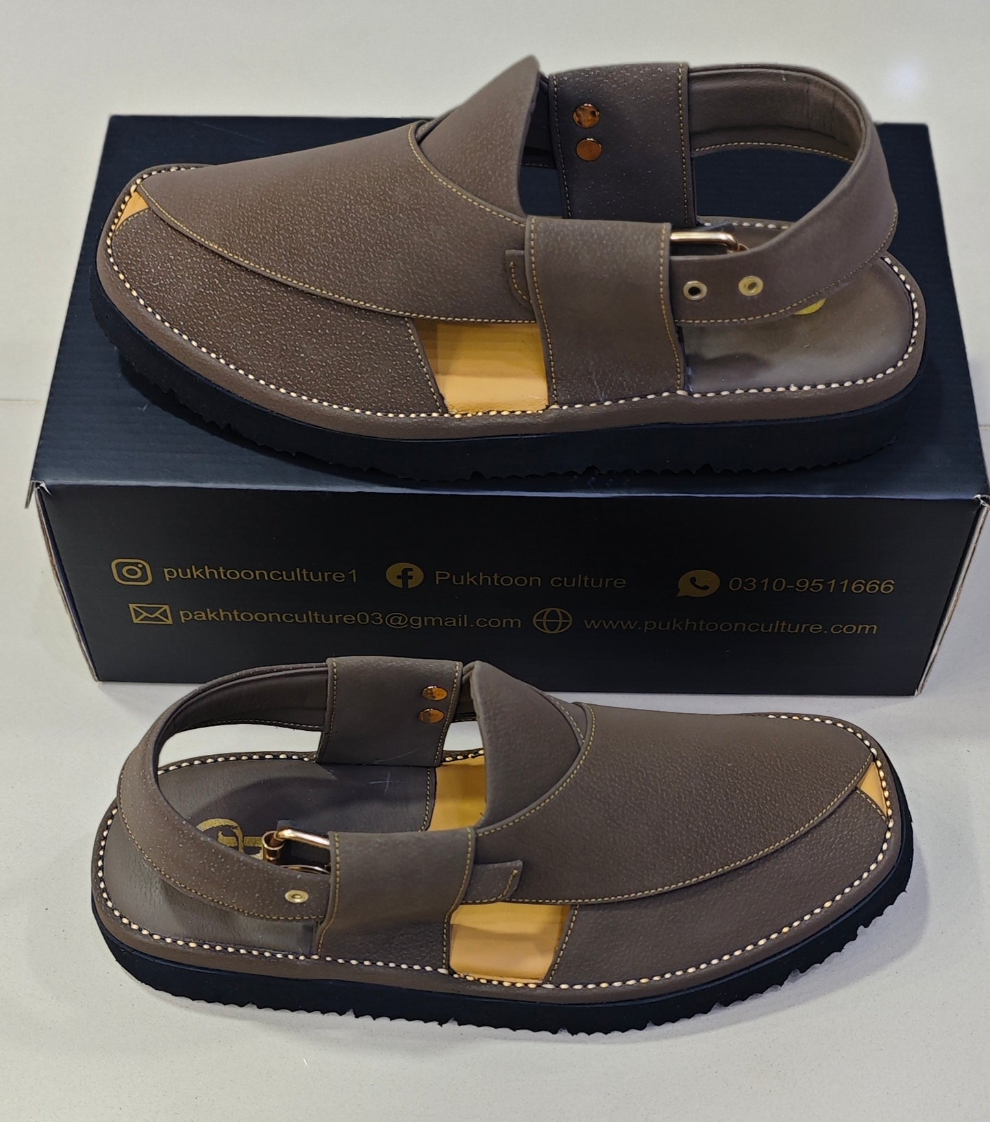 Goga Round Shape Brunish Textured Sketcher Sole (Light Weight)