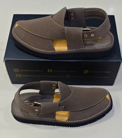 Goga Round Shape Brunish Textured Sketcher Sole (Light Weight)