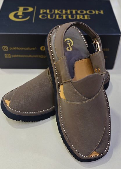 Goga Round Shape Brunish Textured Sketcher Sole (Light Weight)