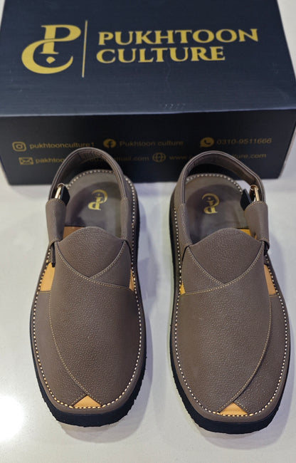 Goga Round Shape Brunish Textured Sketcher Sole (Light Weight)