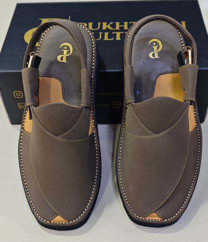 Goga Round Shape Brunish Textured Sketcher Sole (Light Weight)