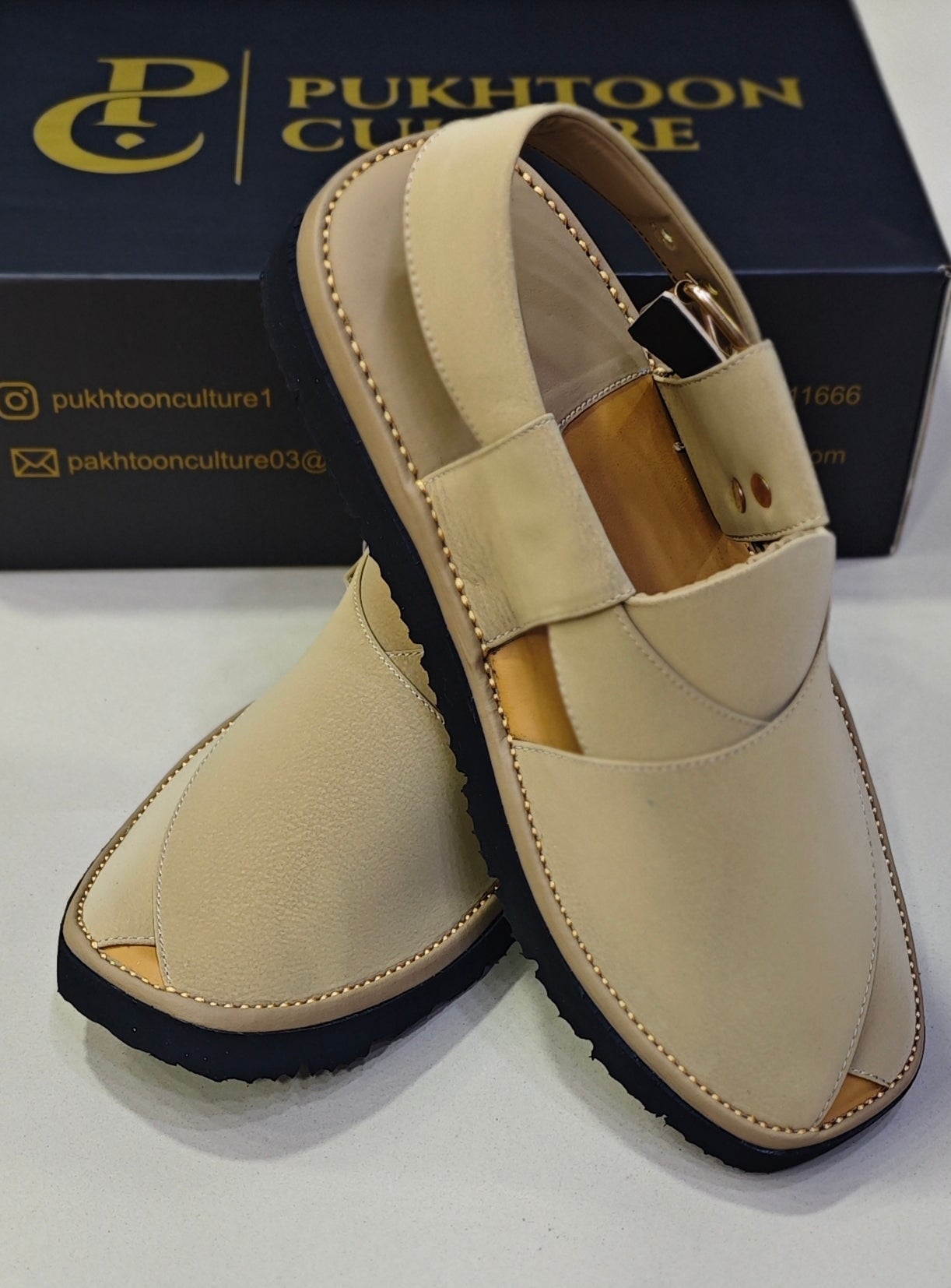 Goga Round Shape Ivory Beige Textured Sketcher Sole (Light Weight)