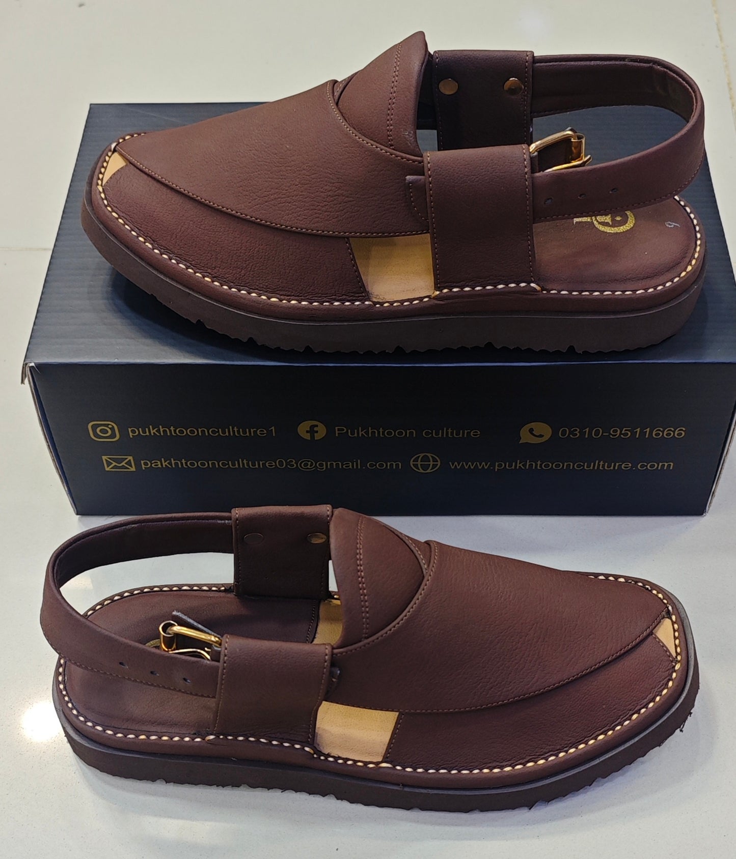 Goga Round Shape Matte Dark Brown Textured Sketcher Sole (Light Weight)