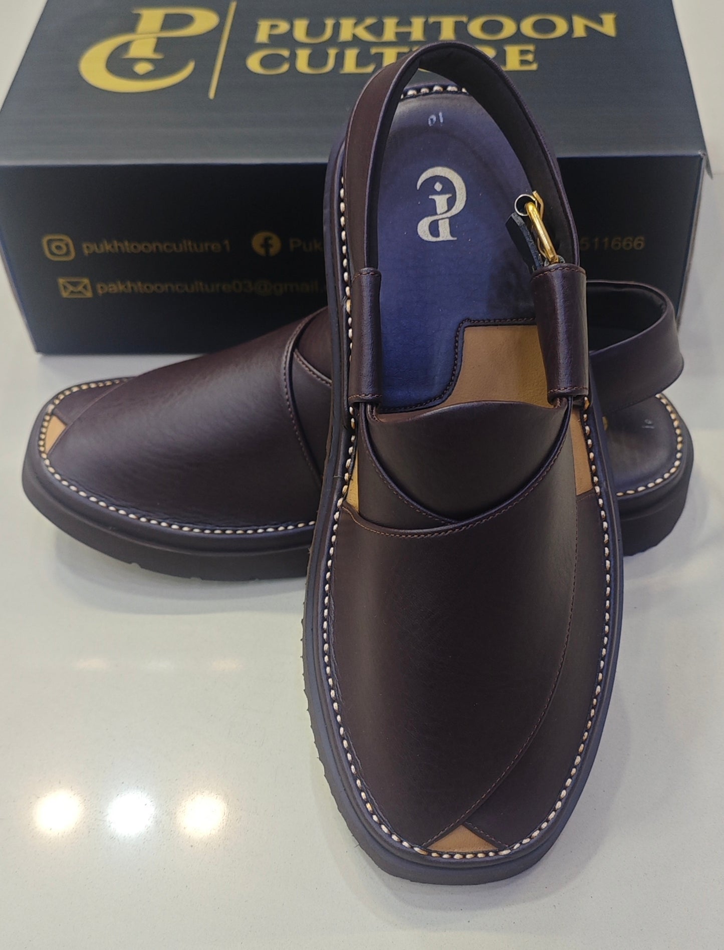 Goga Round Shape  Dark Brown Textured Sketcher Sole (Light Weight)