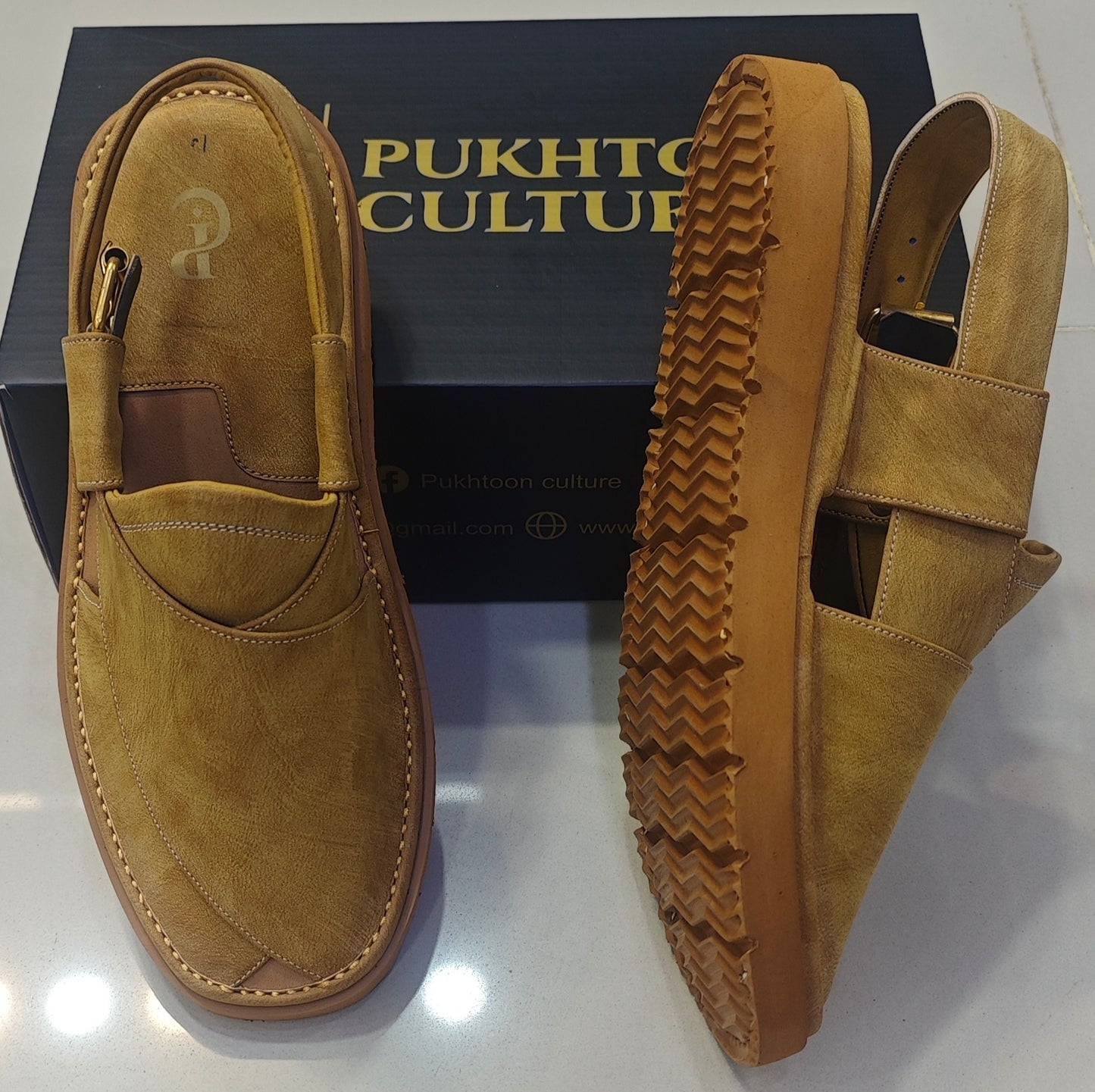 Goga Round Shape Honey Mustard Textured Sketcher Sole (Light Weight)