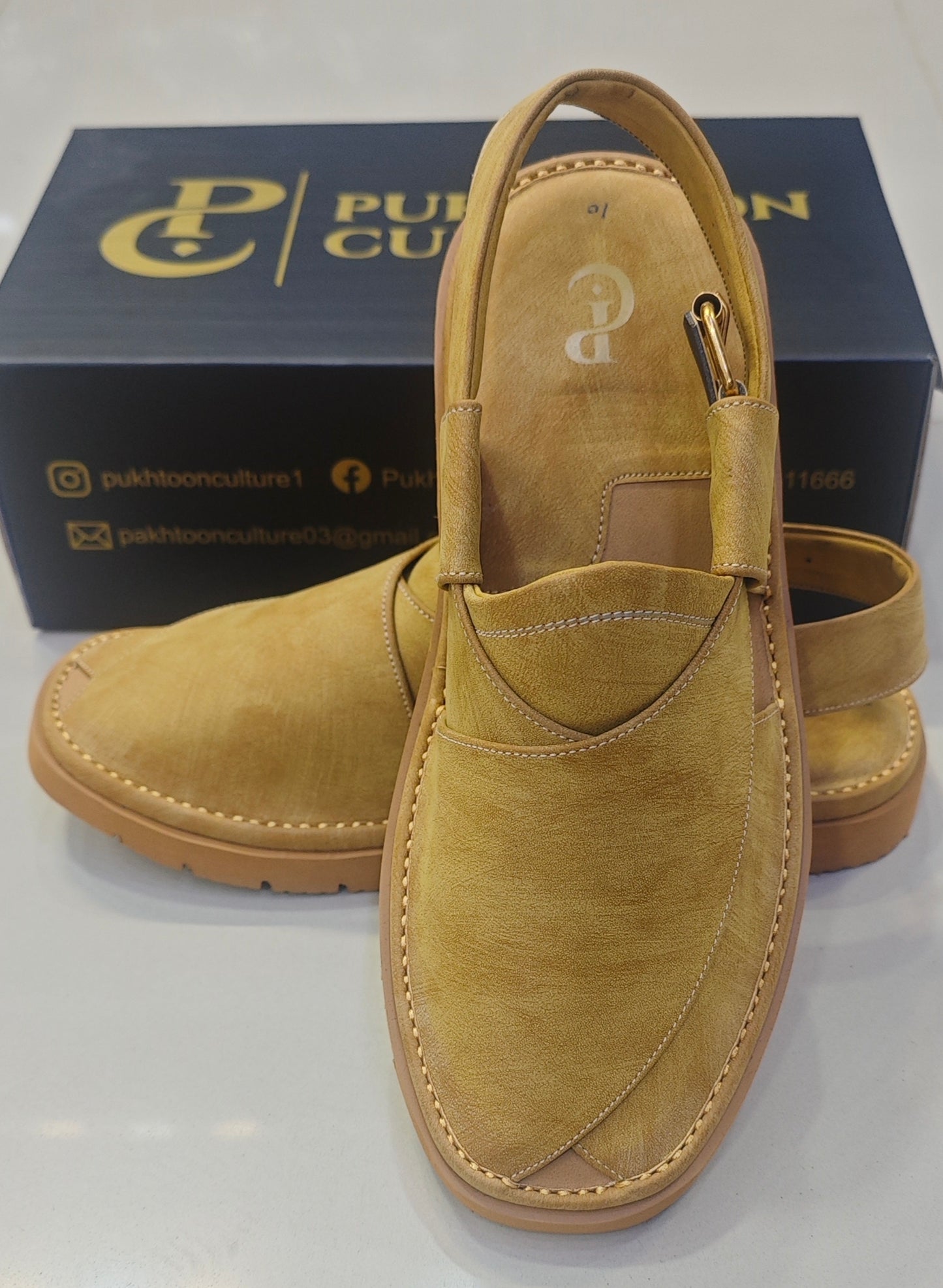 Goga Round Shape Honey Mustard Textured Sketcher Sole (Light Weight)