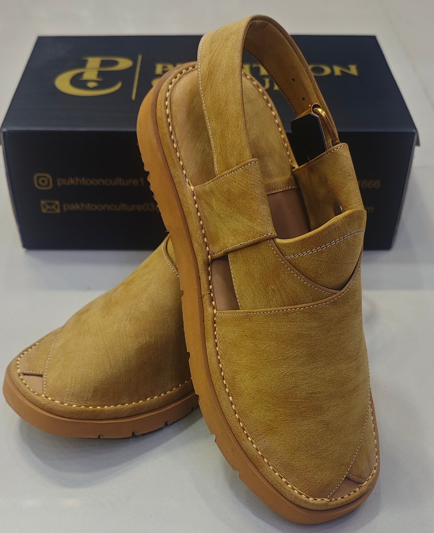 Goga Round Shape Honey Mustard Textured Sketcher Sole (Light Weight)