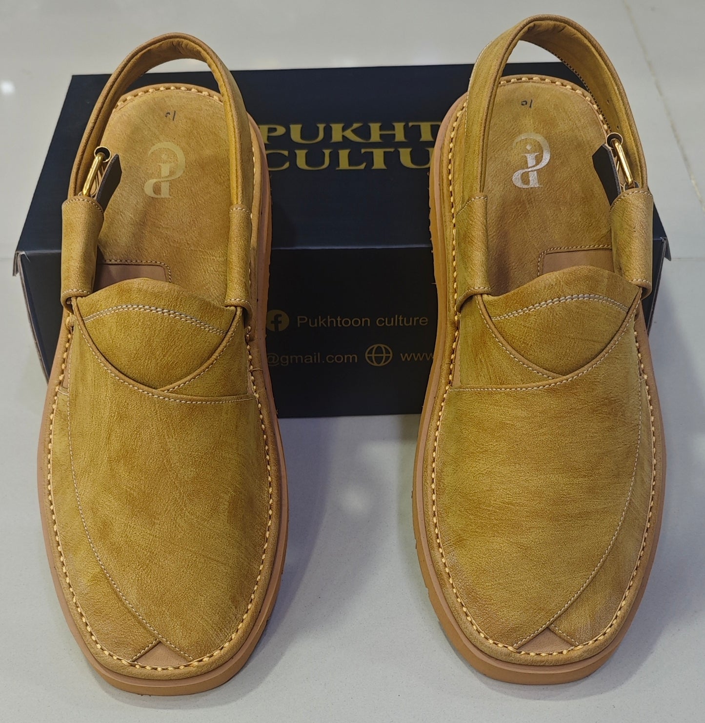 Goga Round Shape Honey Mustard Textured Sketcher Sole (Light Weight)