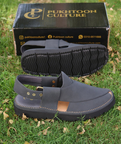 Goga Round Shape Grey Textured Sketcher Sole Light Weight