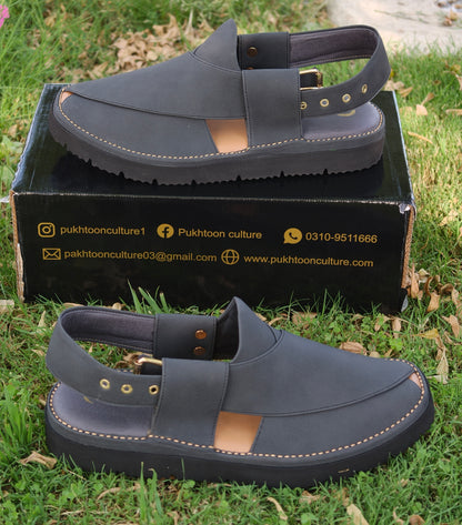 Goga Round Shape Grey Textured Sketcher Sole Light Weight