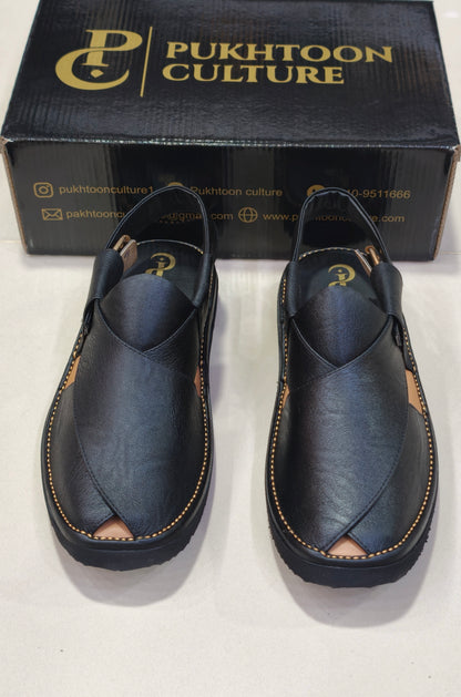 Goga Round Shape Black Texture Sketcher Sole (Light Weight)