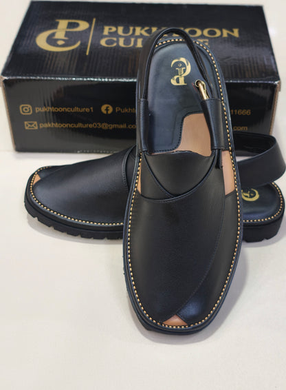 Goga Round Shape Black Textured New Style Important Sole Light Weight