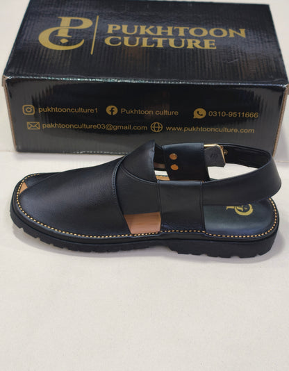 Goga Round Shape Black Textured New Style Important Sole Light Weight