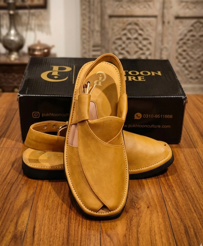 Goga Round Shape Honey Mustard Textured New Style Important Sole Light Weight