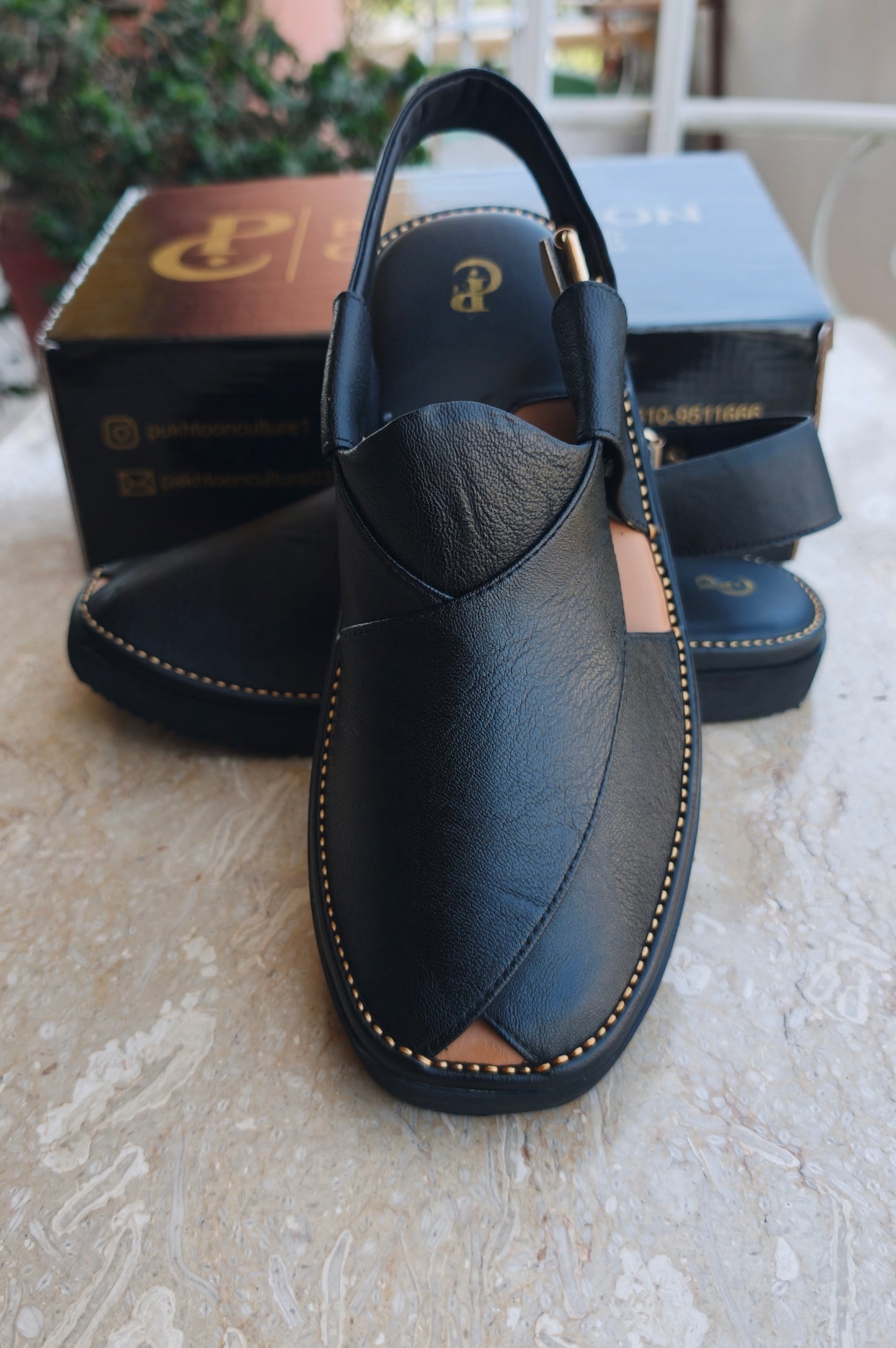 Goga Round Shape Black Grain Sketcher Sole (Light Weight)