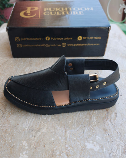 Goga Round Shape Black Grain Sketcher Sole (Light Weight)
